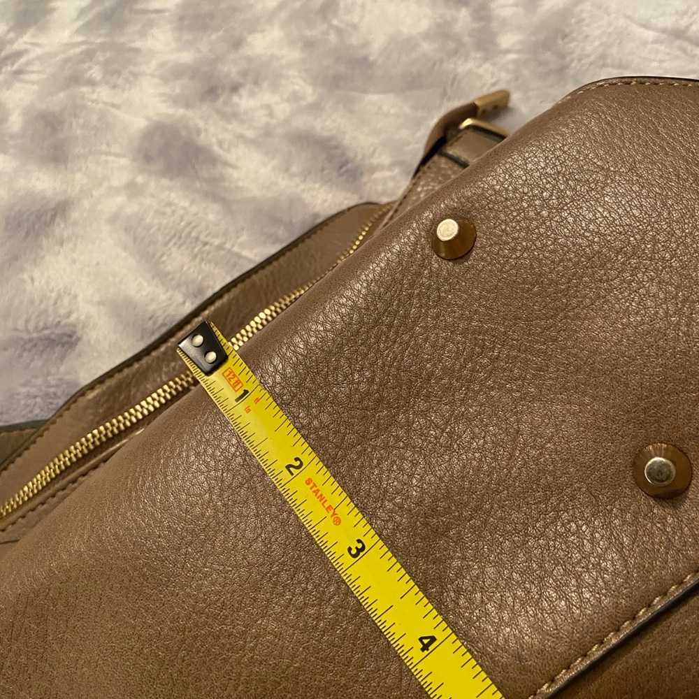 Montana West Tan Leather Shoulder Bag with Studs - Picture 7 of 9